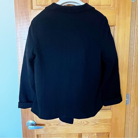 Eileen Fisher Black Jacket Blazer Sz L Wool Cashmere Luxury Minimalist Career - Picture 7 of 9